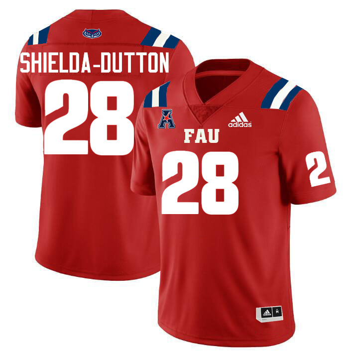 Florida Atlantic Owls #28 Kaden Shielda-Dutton College Football Jerseys Stitched-Red